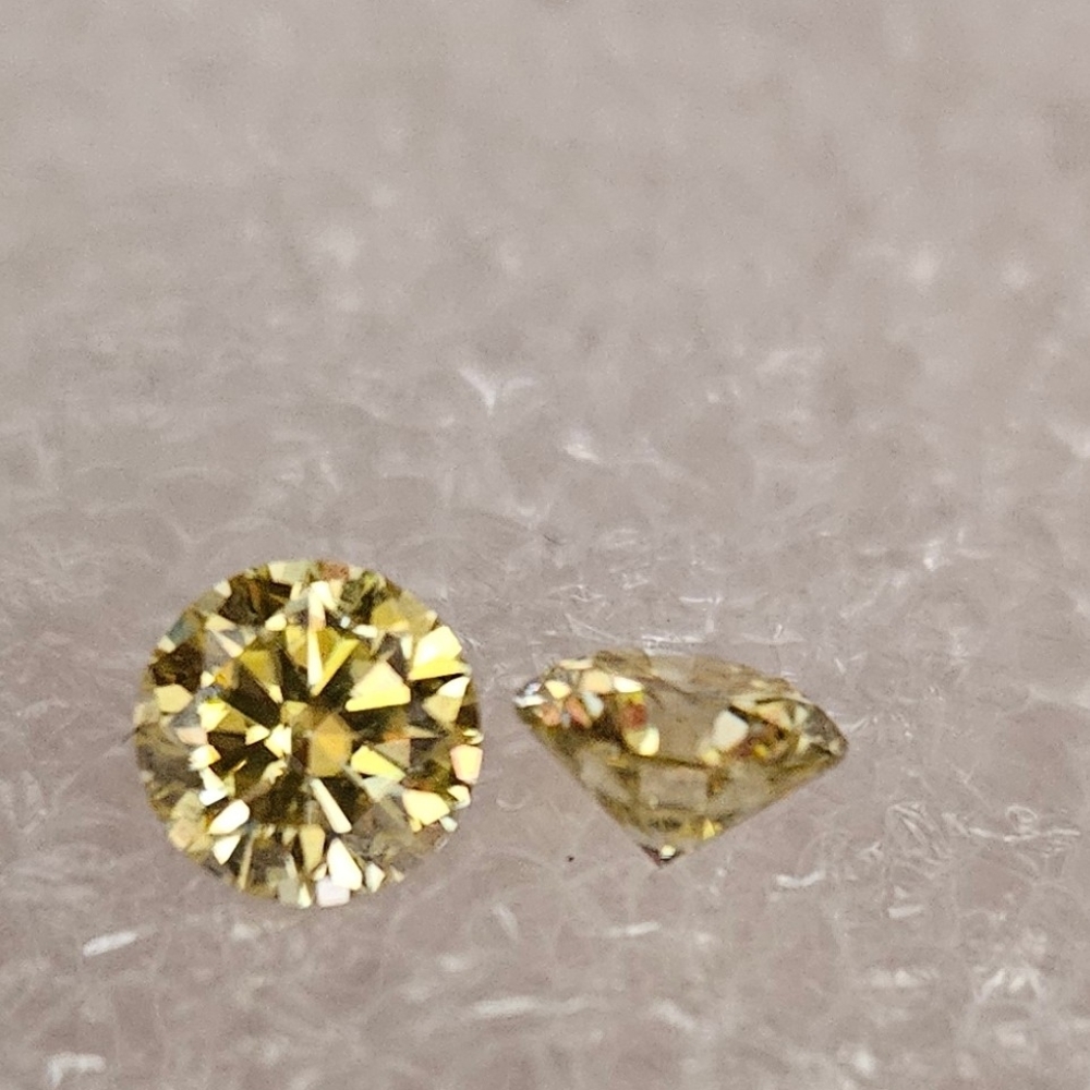 1ct X 2 Lemon Yellow Loose Moissanite - Lemon Yellow - Picture 2 of 5
